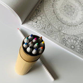 Mindfulness Coloring Book and Colored Pencil Set.
