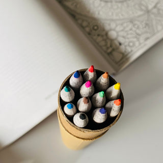 Mindfulness Coloring Book and Colored Pencil Set.